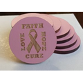 Etched Wooden Nickel- Light Pink